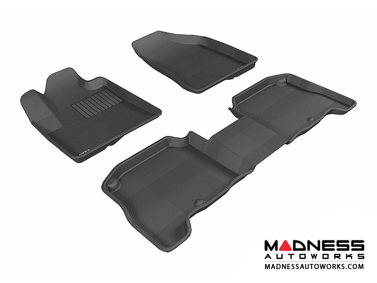 Hyundai Santa Fe Floor Mats (Set of 3) - Black by 3D MAXpider